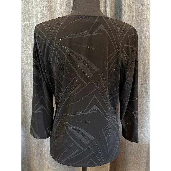 Dress Barn Black Festive shirt - Picture 2 of 4